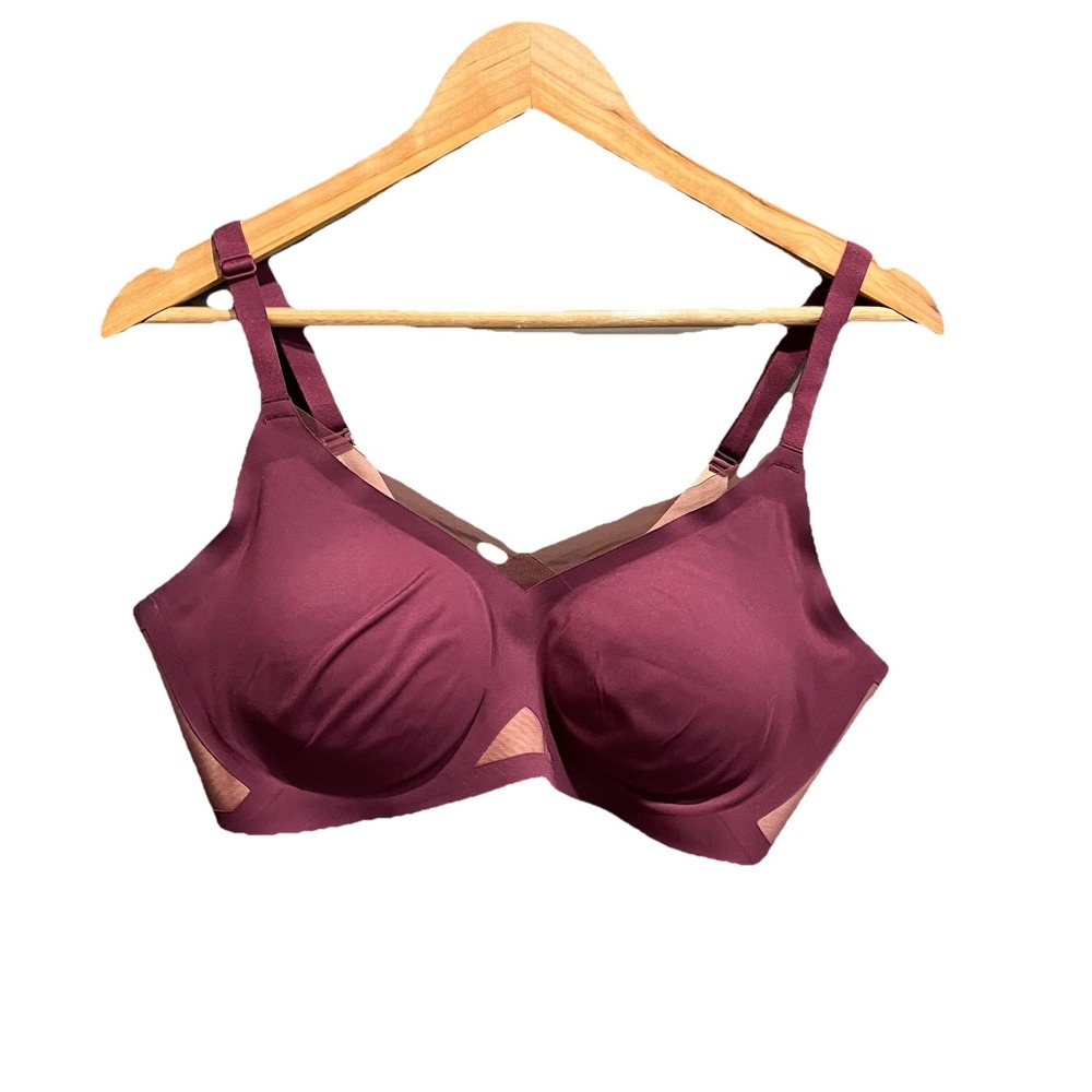 Honeylove Purple CrossOver Padded Wireless Women's Bra Size XL‎